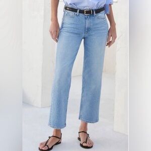 AYR Womens The Easy Easy Jeans 31 All Or Nothing Blue Relaxed Straight Stretch